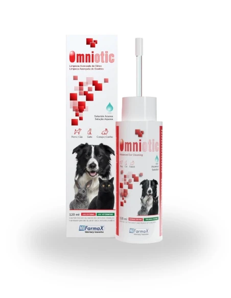Limpiador de Oídos para Animales HI FARMAX Omniotic 120 ml